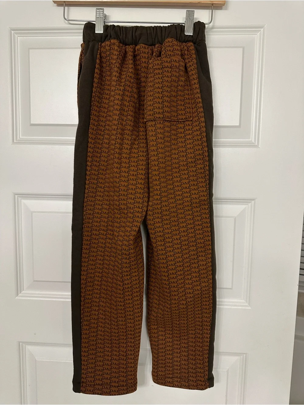 GAP x Dapper Dan kids Brown Paneled Joggers